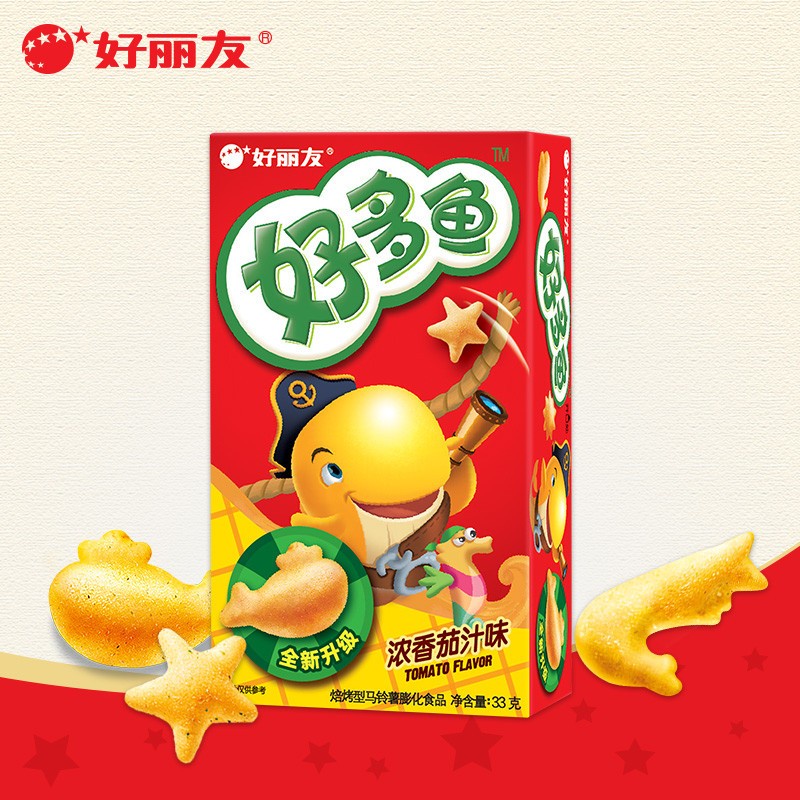 好丽友 好多鱼 浓香茄汁味 33g